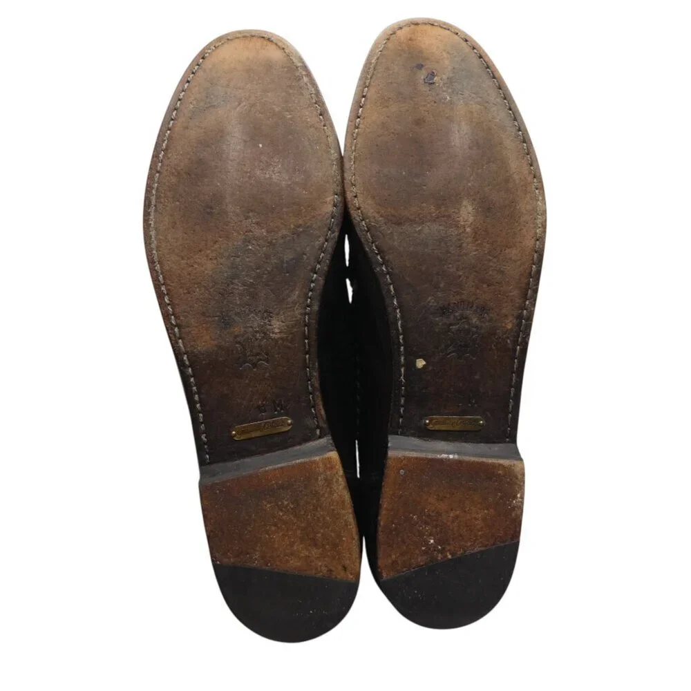 Mezlan‎ Coronado Black Genuine Ostrich Leather Loafers Dress Shoes Mens 13